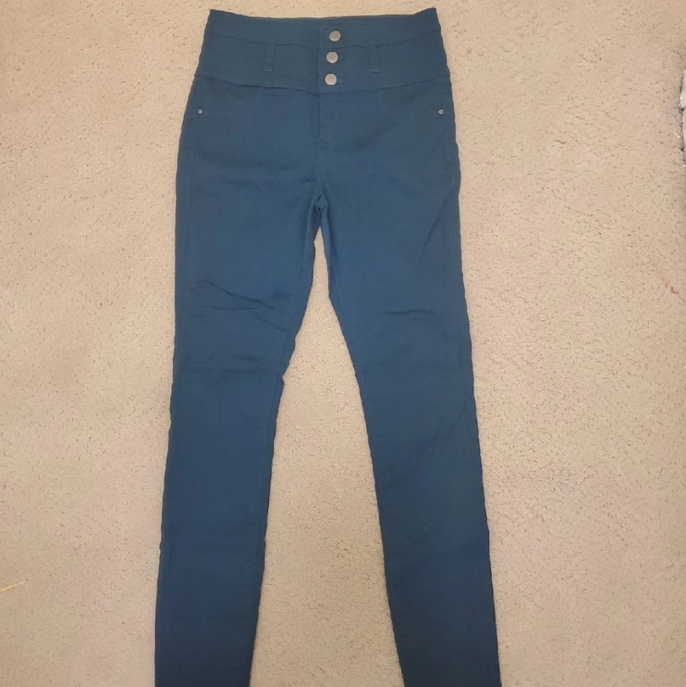 Dark teal jeggings